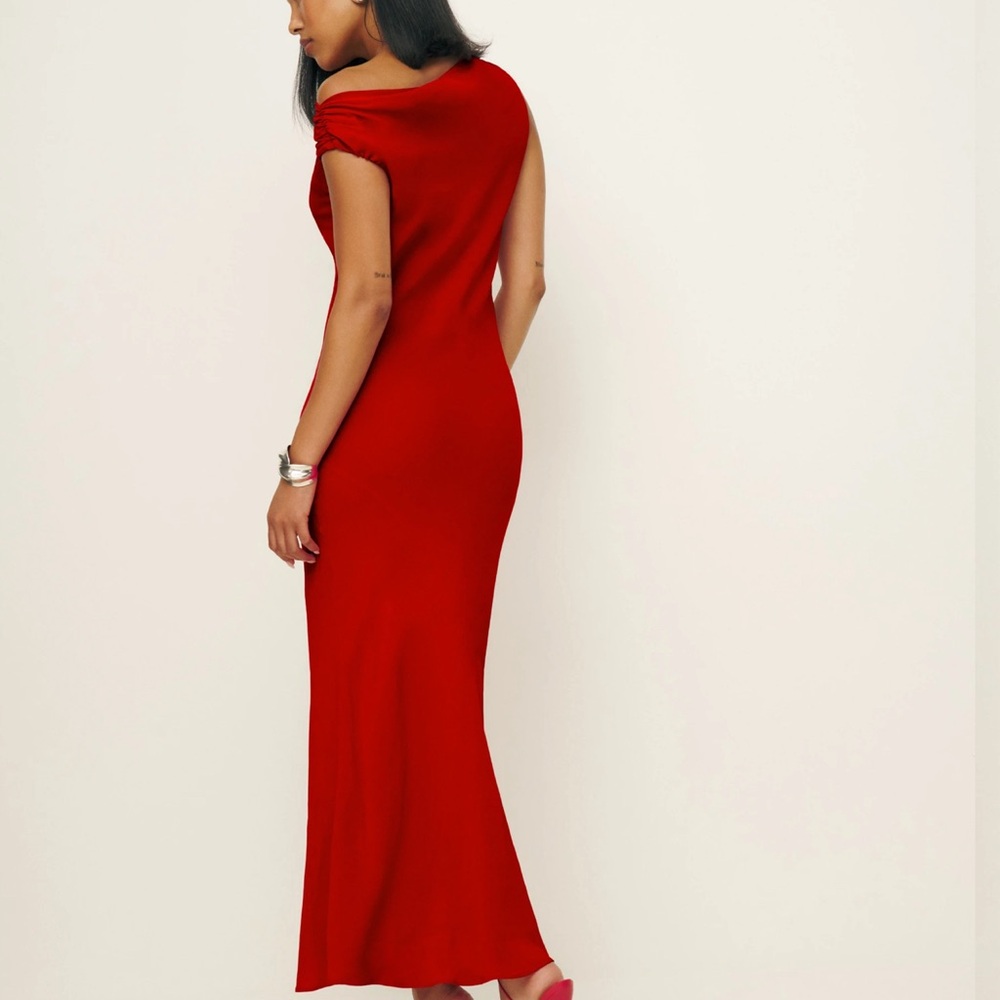 Reformation Red Off-Shoulder Dress - Picture 5 of 7